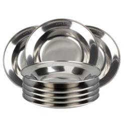 Assiette Camping Plate Et Creuse | Diamètre Env. 23 Cm | 4 Assiettes De Chaque