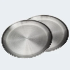 Assiette Plate De Camping | Diamètre Env. 23 Cm | Acier Inox | 2 Assiettes -Petromax Soldes Boutique assiette plate de camping diametre env 23 cm acier inox 2 assiettes 4