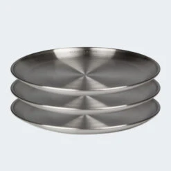 Assiette Plate De Camping | Diamètre Env. 23 Cm | Acier Inox | 3 Assiettes -Petromax Soldes Boutique assiette plate de camping diametre env 23 cm acier inox 3 assiettes 5