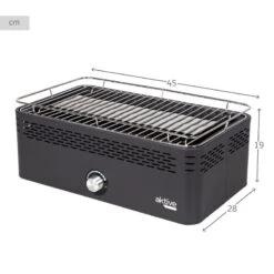 Barbecue Rectangulaire Noir De Table Sans Fumée 45x28x19 Cm Aktive -Petromax Soldes Boutique barbecue rectangulaire noir de table sans fumee 45x28x19 cm aktive 3