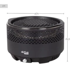 Barbecue Rond Noir Sans Fumée 2 En 1 Ø34 Cm Aktive -Petromax Soldes Boutique barbecue rond noir sans fumee 2 en 1 o34 cm aktive 3