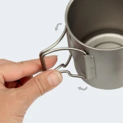 Batterie De Cuisine De Camping Set | Casseroles + Fourchette/Cuillère | Titane -Petromax Soldes Boutique batterie de cuisine de camping set casseroles fourchettecuillere titane 5