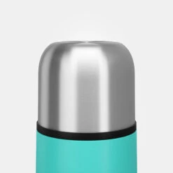 Quechua Bouteille Isotherme Inox 0,4L Avec Gobelet Pour La Randonnée - Turquoise -Petromax Soldes Boutique bouteille isotherme inox 04l avec gobelet pour la randonnee turquoise 3