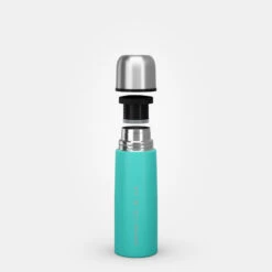 Quechua Bouteille Isotherme Inox 0,4L Avec Gobelet Pour La Randonnée - Turquoise -Petromax Soldes Boutique bouteille isotherme inox 04l avec gobelet pour la randonnee turquoise 7