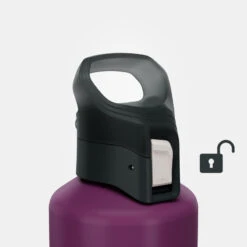 Quechua Gourde Alu 1L Avec Bouchon à Ouverture Rapide Pour La Randonnée - Violet -Petromax Soldes Boutique gourde alu 1l avec bouchon a ouverture rapide pour la randonnee violet 4