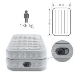 Intex Matelas Gonflable - 1-Person - 99 X 191 X 51 Cm - Gris -Petromax Soldes Boutique intex matelas gonflable 1 person 99 x 191 x 51 cm gris 3