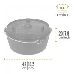 Petromax Dutch Oven FT12-12QT - Sans Pieds -Petromax Soldes Boutique petromax dutch oven ft12 12qt sans pieds 2