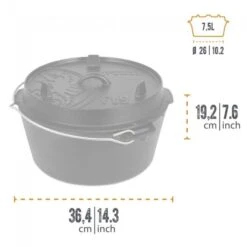 Petromax Dutch Oven FT9-9QT (Sans Pieds) Set - Poêle + Levier De Couvercle + -Petromax Soldes Boutique petromax dutch oven ft9 9qt sans pieds set poele levier de couvercle 2
