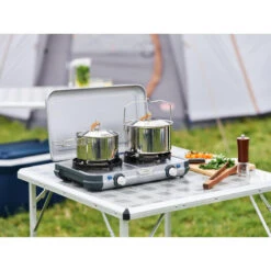 Campingaz Réchaud De Camping à Gaz 2 Feux Camp & Grill - Plancha, Grill Et Wok -Petromax Soldes Boutique rechaud de camping a gaz 2 feux camp and grill plancha grill et wok 9