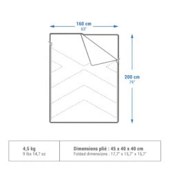 Quechua SAC DE COUCHAGE POUR LE CAMPING - ARPENAZ 10° COTON DOUBLE - 2 PERSONNES -Petromax Soldes Boutique sac de couchage pour le camping arpenaz 10 coton double 2 personnes 1