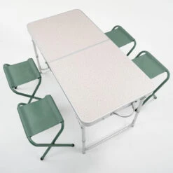 Quechua TABLE DE CAMPING PLIANTE - 4 TABOURETS - 4 À 6 PERSONNES -Petromax Soldes Boutique table de camping pliante 4 tabourets 4 a 6 personnes 4