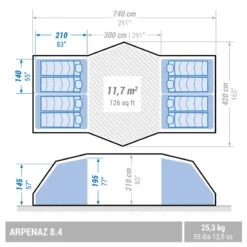 Quechua Tente à Arceaux De Camping - Arpenaz 8.4 - 8 Personnes - 4 Chambres -Petromax Soldes Boutique tente a arceaux de camping arpenaz 84 8 personnes 4 chambres 1