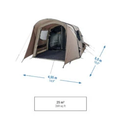 Quechua Tente Gonflable De Camping - AirSeconds 4.2 Polycoton - 4 Personnes - 2 Chambres -Petromax Soldes Boutique tente gonflable de camping airseconds 42 polycoton 4 personnes 2 chambres 2