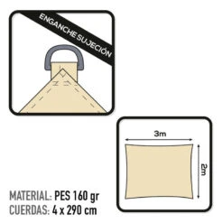 Voile D'ombrage Rectangulaire Aktive Garden Couleur Crème -Petromax Soldes Boutique voile dombrage rectangulaire aktive garden couleur creme 2